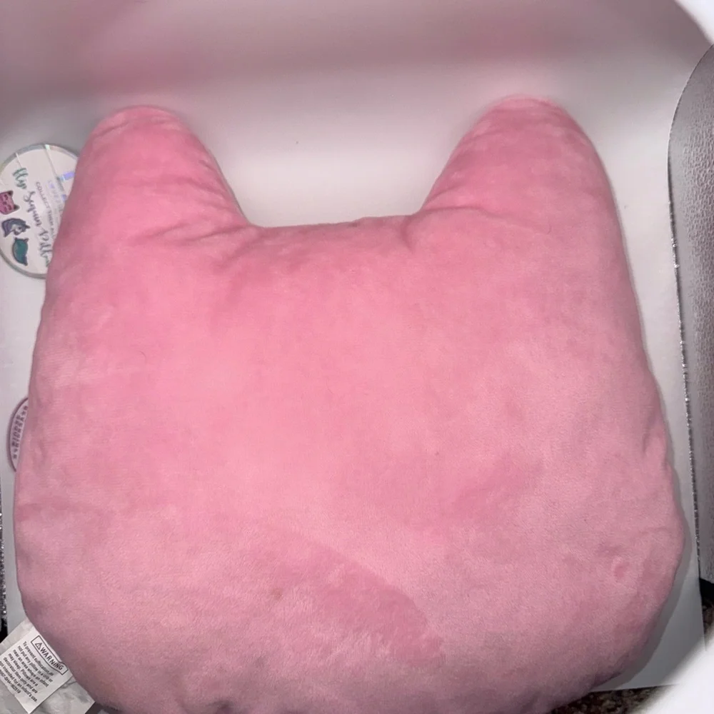 Love2Design Pink Flip Sequin Cat Pillow Iridescent Reversible Cushin